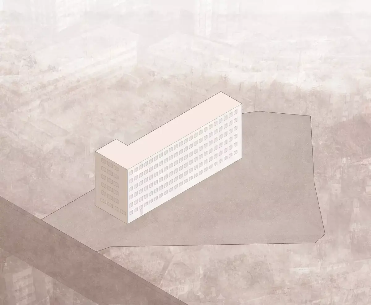 Axonometría de hotel en Lugo, proyecto de arquitectura diseñado por estudio SEA.