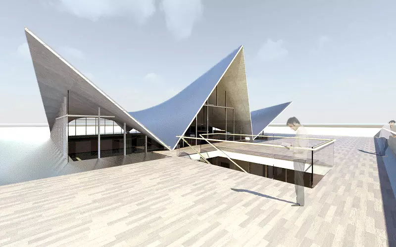 Vista del proyecto de rehabilitación del Centro Oceanográfico de A Coruña por SEA Arquitectos.